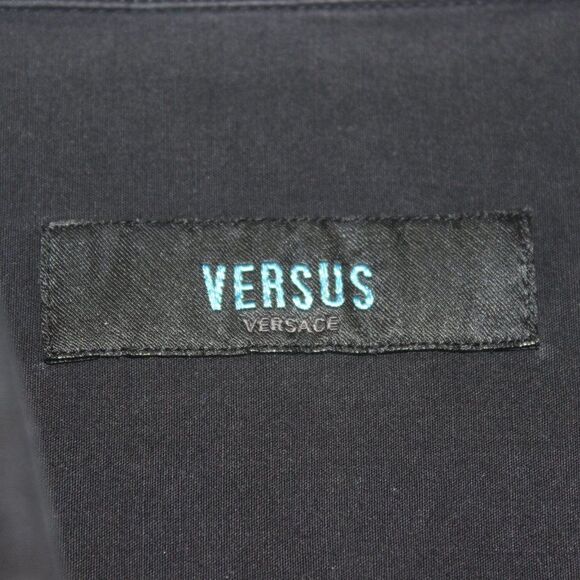 Versus Versace VINTAGE Black Long Sleeve Button-Down Shirt Men's Size 40 - Picture 4 of 10